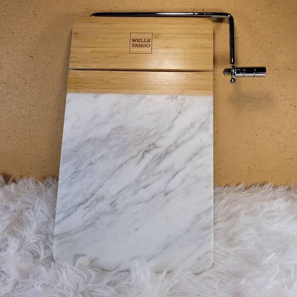 Wells Fargo Bamboo and Marble Cutting Board/Cheese Slicer - Picture 1 of 6